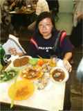 Eating in Temple Street, H.K.